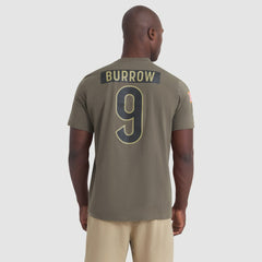Nike Joe Burrow Cincinnati Bengals 2025 Salute to Service Name & Number T-Shirt Olive