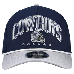 Dallas Cowboys New Era Arch 9FORTY A-Frame M-Crown Adjustable Hat Navy