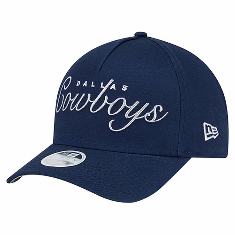 Dallas Cowboys New Era Women's Metallic A-Frame 9FORTY Adjustable Hat Navy