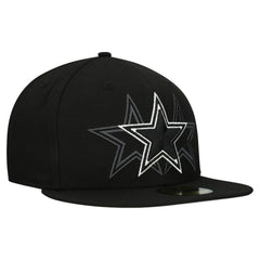 Dallas Cowboys New Era Tri-Hit 59FIFTY Fitted Hat Black