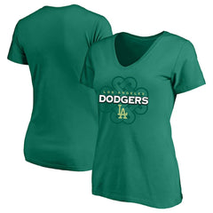 Los Angeles Dodgers Profile Women's Plus Size Celtic V-Neck T-Shirt - Kelly Green - MLB Online