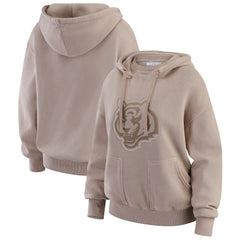 Cincinnati Bengals WEAR by Erin Andrews Women's Washed Pullover Crewdie Tan