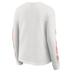 Kansas City Chiefs WEAR by Erin Andrews Women's Graphic Waffle Long-Sleeve T-Shirt White