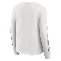 Philadelphia Eagles WEAR by Erin Andrews Women's Graphic Waffle Long-Sleeve T-Shirt White