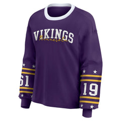 Minnesota Vikings WEAR by Erin Andrews Women's Sport Long-Sleeve T-Shirt Purple