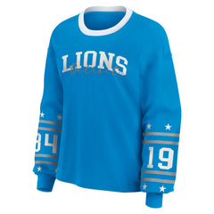Detroit Lions WEAR by Erin Andrews Women's Sport Long-Sleeve T-Shirt Blue