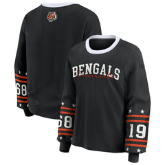 Cincinnati Bengals WEAR by Erin Andrews Women's Sport Long-Sleeve T-Shirt Black