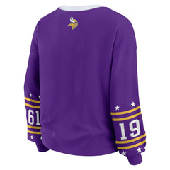 Minnesota Vikings WEAR by Erin Andrews Women's Plus Size Sport Long-Sleeve T-Shirt Purple