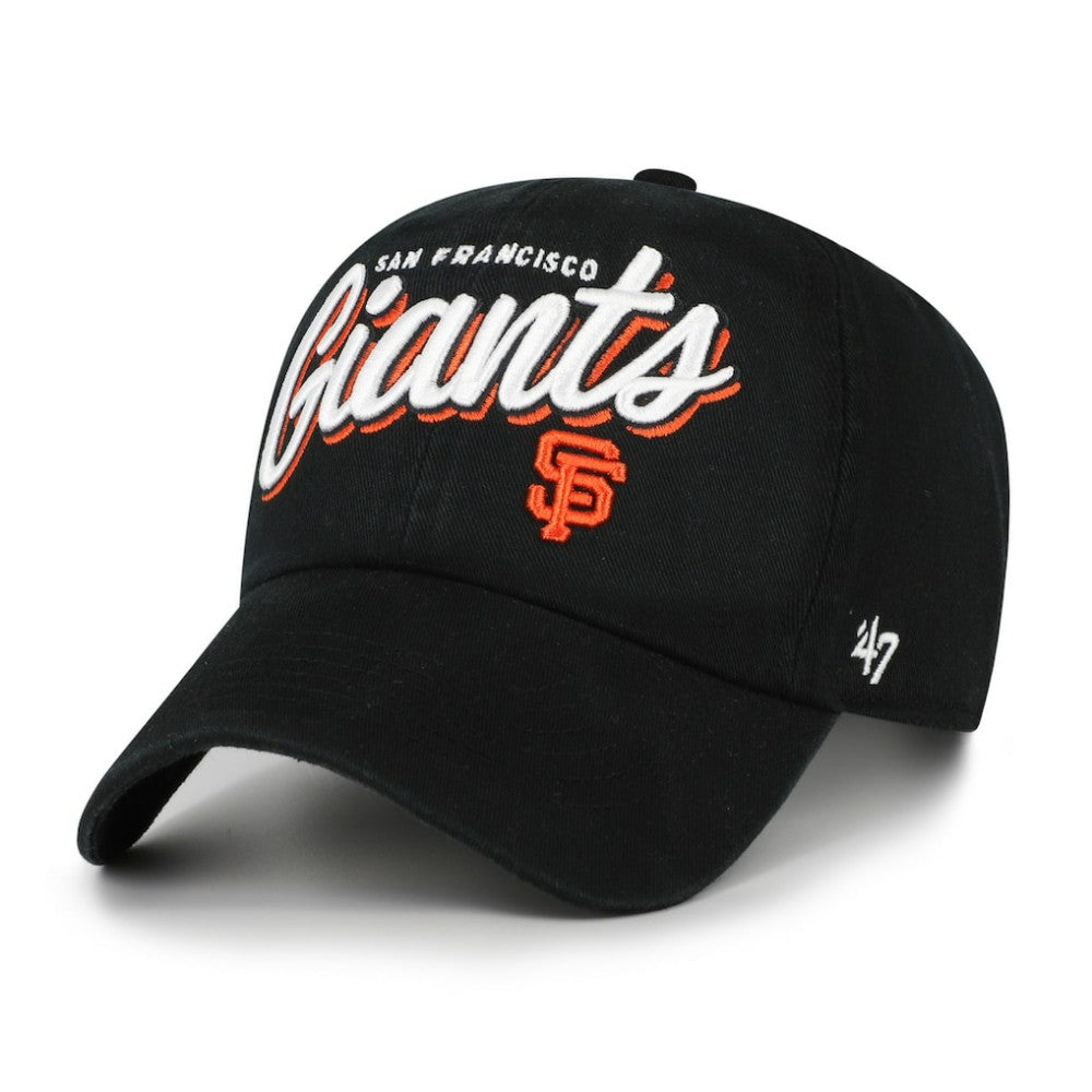 San Francisco Giants '47 Women's Ariana Clean Up Adjustable Hat - Black - 47 brand Lifestyle