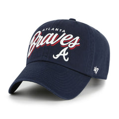 Atlanta Braves '47 Women's Ariana Clean Up Adjustable Hat - Navy - 47 brand on Sale