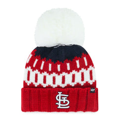 St. Louis Cardinals '47 Women's Felicity Cuffed Knit Hat with Pom - Red - 47 brand on Sale