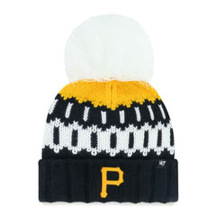 Pittsburgh Pirates '47 Women's Felicity Cuffed Knit Hat with Pom - Black - 47 brand Lifestyle