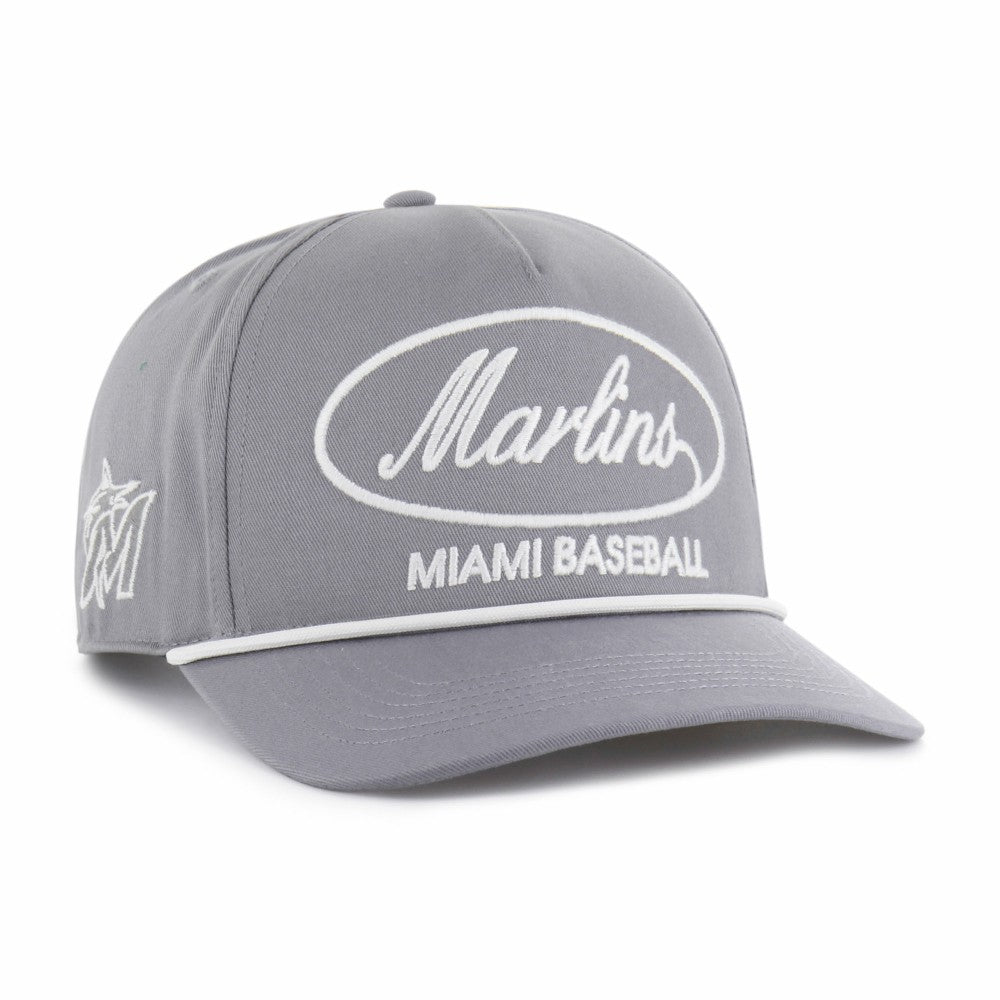 Miami Marlins '47 Foundational Hitch Adjustable Hat - Gray - 47 brand on Sale
