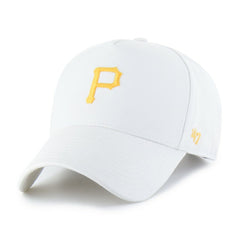 Pittsburgh Pirates '47 Foundational Pinch Offside Adjustable Hat - White - 47 brand Lifestyle