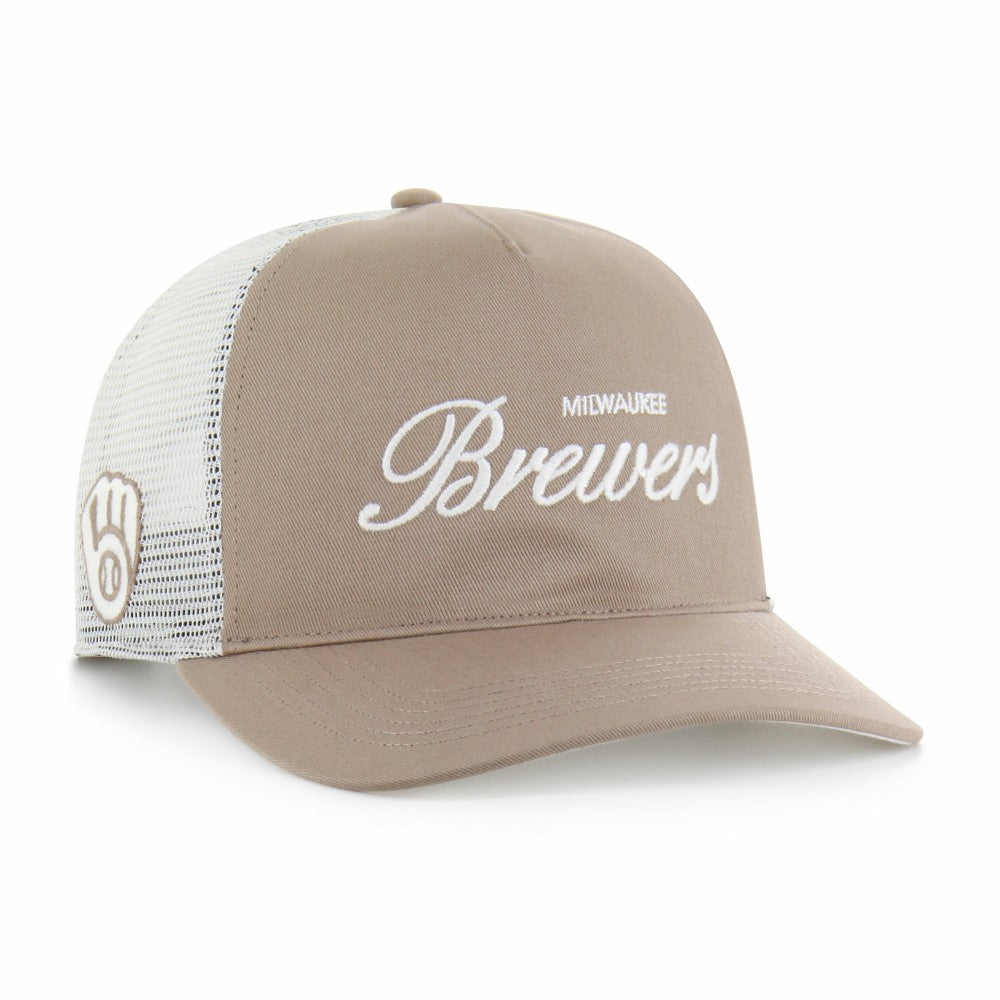 Milwaukee Brewers '47 Foundational Mesh Hitch Adjustable Hat - Brown - 47 brand on Sale