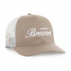 Milwaukee Brewers '47 Foundational Mesh Hitch Adjustable Hat - Brown - 47 brand on Sale