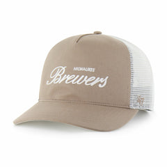 Milwaukee Brewers '47 Foundational Mesh Hitch Adjustable Hat - Brown - 47 brand on Sale