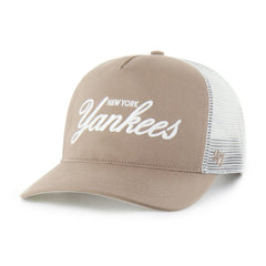New York Yankees '47 Foundational Mesh Hitch Adjustable Hat - Brown - 47 brand Sale