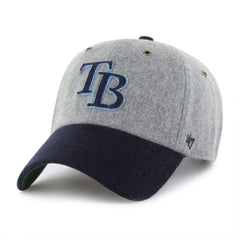 Tampa Bay Rays '47 Golden Age Wool Clean Up Adjustable Hat - Gray/Navy - 47 brand Sale