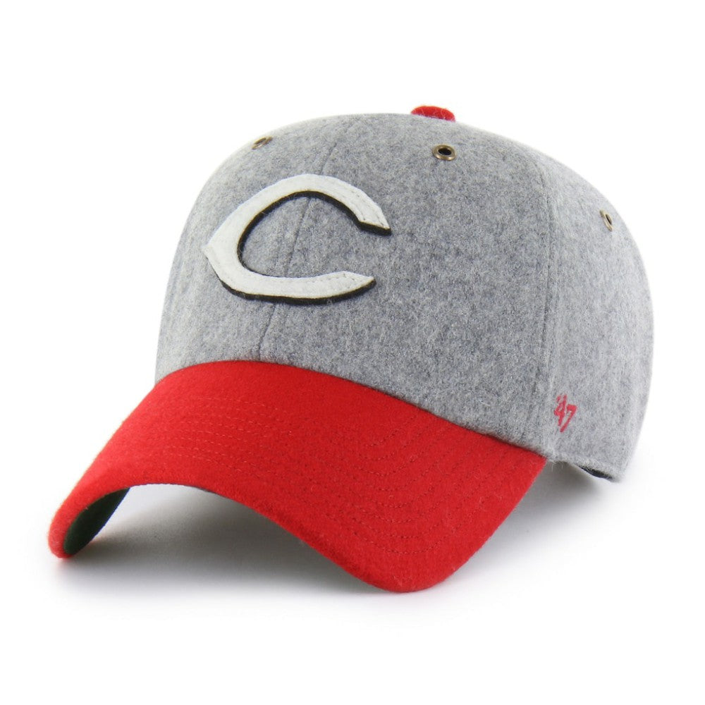 Cincinnati Reds '47 Golden Age Wool Clean Up Adjustable Hat - Gray/Red - 47 brand Online