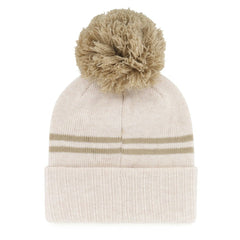 Atlanta Braves '47 Women's Latte Cuffed Knit Hat with Pom - Natural - 47 brand Online