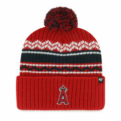 Los Angeles Angels '47 Youth Polar Vortex Cuffed Knit Hat with Pom - Red - 47 brand Discount