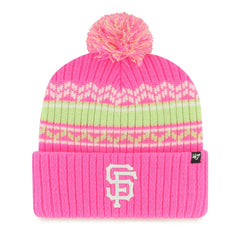 San Francisco Giants '47 Youth Polar Vortex Cuffed Knit Hat with Pom - Pink - 47 brand on Sale