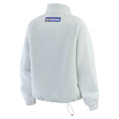 Los Angeles Rams WEAR by Erin Andrews Women's Polar Fleece Half-Zip Jacket White