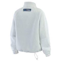 Tennessee Titans WEAR by Erin Andrews Women's Polar Fleece Half-Zip Jacket White