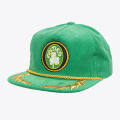 Boston Celtics x DANNIJO Women's Deadstock Cord Snapback Hat Kelly Green | Mitchell & Ness for sale
