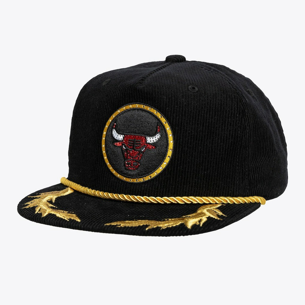 Chicago Bulls x DANNIJO Women's Deadstock Cord Snapback Hat Black | Mitchell & Ness