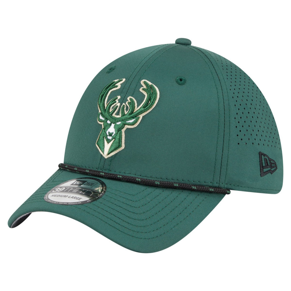 Milwaukee Bucks Featherweight Poly Rope Flex 39Thirty Hat Hunter Green | New Era Near Me