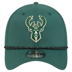 Milwaukee Bucks Featherweight Poly Rope Flex 39Thirty Hat Hunter Green | New Era Near Me