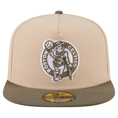 Boston Celtics Color Pack Two-Tone 59FIFTY A-Frame Fitted Hat Tan | New Era
