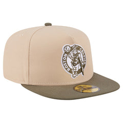 Boston Celtics Color Pack Two-Tone 59FIFTY A-Frame Fitted Hat Tan | New Era