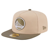 Golden State Warriors Color Pack Two-Tone 59FIFTY A-Frame Fitted Hat Tan | New Era for sale