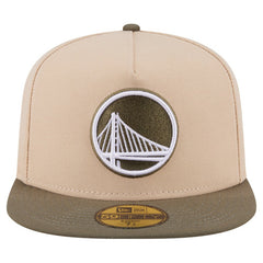 Golden State Warriors Color Pack Two-Tone 59FIFTY A-Frame Fitted Hat Tan | New Era for sale