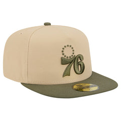 Philadelphia 76ers Color Pack Two-Tone 59FIFTY A-Frame Fitted Hat Tan | New Era online