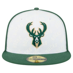 Milwaukee Bucks Repeat 59Fifty Fitted Hat White/Hunter Green | New Era discount