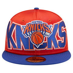 New York Knicks Satin Two-Tone 59FIFTY Fitted Hat Orange/Blue | New Era