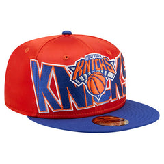 New York Knicks Satin Two-Tone 59FIFTY Fitted Hat Orange/Blue | New Era