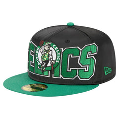 Boston Celtics Satin Two-Tone 59FIFTY Fitted Hat Black/Kelly Green | New Era Near Me