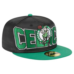 Boston Celtics Satin Two-Tone 59FIFTY Fitted Hat Black/Kelly Green | New Era Near Me