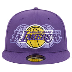 Los Angeles Lakers Tri-Hit 59Fifty Fitted Hat Purple | New Era Near Me