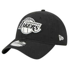 Los Angeles Lakers Stamp Fabric Applique 9TWENTY Adjustable Hat Black | New Era US