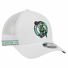 Boston Celtics Featherweight Team Tape 9FORTY M-Crown A-Frame Adjustable Hat White | New Era Lifestyle