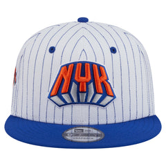 New York Knicks Deceptor Pinstripe 9FIFTY Snapback Hat White | New Era Lifestyle