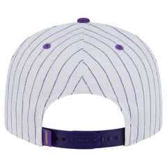 Los Angeles Lakers Deceptor Pinstripe 9FIFTY Snapback Hat White | New Era online