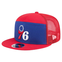 Philadelphia 76ers Outdoor Split Panel 9FIFTY Snapback Hat Royal/Red | New Era for sale