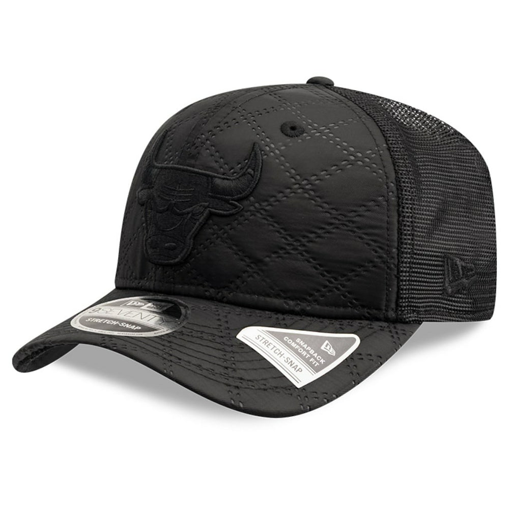 Chicago Bulls Quilted 9SEVENTY Trucker Adjustable Hat Black | New Era Lifestyle